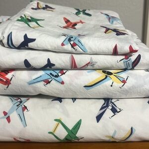 Pottery Barn Kids Airplane Print Bedding (full/double)